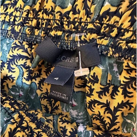 J. Crew Women’s Ratti Elephant Print Blouse Cotton NWT Size 4 Bohemian Milk Maid - Picture 15 of 16